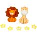 Personalised Animals Cake Toppers Set - Edible Jungle Lion Elephant Kids Cupcake Decorations with an Edible Glue - Set of 2 Birthday Party Supplies - Buy Online on GoSupps.com