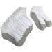 Jefferies Socks Big Boys' Seamless-Toe Quarter Athletic Socks (Pack of 6) Medium White/Grey