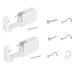 2Pcs Nose Piercing Kit, Portable Nose Piercing Gun Tools with 6Pcs Nose Rings Studs Piercing Jewelry Set for Women Girls(White Crystal)