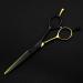 Hair Cutting Scissors 5.5 Inch Professional Japan 440c Two-Tailed Gold & Black Hair Scissors Cutting Barber Haircut Thinning Shears Hairdressing Scissors Set - Buy Online on GoSupps.com