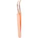 Eyelash Applicator Tool DIY Rose Gold Curved Lash Tweezer for Easy Lashes Application and Removal - Buy Online on GoSupps.com