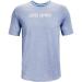 Under Armour Men's Recover Sleep Short-Sleeve Crew Neck Undershirt , Washed Blue Full Heather (420)/White , 3X-Large