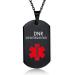 Medical Alert ID Necklace Pendant for Men Women Stainless Steel Medical ID Tag Emergency Med Alert Necklace Jewelry DNR(DO NOT RESUSCITATE)