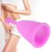 2 pieces silicone menstrual cup women female women's hygiene cup menstrual accessories lady menstrual cup reusable period accessories for one (purple)