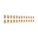 24Pcs Medium Square French Tip Yellow Flower Star Press on Nails | Acrylic False Nails for Women - Glossy Full Cover Design - Buy Online on GoSupps.com