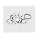 2 x "Sun Moon & Clouds" microfiber lens/glasses cleaning cloths (LC00018759)
