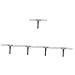 Healeved 5pcs eyebrow drawing tools eyebrow shaper tool t-shape eyebrow measuring ruler 13.5x7.1cmx5pcs Silverx5pcs