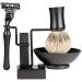 Haude Metal Shaving Stand for Men - Black Barber Shaving Brush Holder & Soap Dish | Premium Bathroom Accessory - Buy Online on GoSupps.com