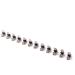 Forcest 12 pieces girls women little crystal flowers metal hair gripper children mini rhini rhinus children hair oranment clips baby hairpins color white