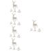 HOMSFOU 20 Pcs Christmas Elk Pendant Antler Window Hanging Xmas Gifts Glass Clear Ornaments Clear Glass Christmas Elk Hanging Ornament Hanging Bells Decoration Supplies Pvc The Tree As Shownx5pcs 15X8CMx5pcs
