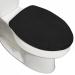 Gorilla Grip Thick Memory Foam Bathroom Toilet Lid Seat Cover, Soft Velvet Topside, Machine Wash, Plush Cushioned Covers Fits Most Size Lids, Decorative Bath Room Accessories, 19.5x18.5, Black 19" x 18" Black
