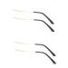 Ciieeo 2 pair of glasses accessories Replacement for low -sunglasses glasses. Repair vintage sunglasses legs ear pads for glasses Arms for glasses metal single tooth goldenx2st 14x0.6cmx2pcs