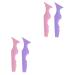 MAGICLULU 4 Pcs Silicone Beauty Ruler Eyelash Separator Tool Makeup Applicator Tools Cosmetic Silicone Strap 15X4.15CMx2pcs Assorted Colorx2pcs
