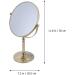 Beaupretty 6-Inch Double-Page Desktop Make-Up Mirror - 5x Magnification Gold Cosmetic Mirror for Home Use - Buy Online on GoSupps.com