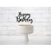 Schnooridoo Cake Topper - Elegant Black Happy Birthday Decoration for Weddings & Birthdays | International Shipping - Buy Online on GoSupps.com