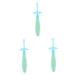 PartyKindom 3 Piece Toothbrush Set for Babies with Soft Fur Food Grade Silicone