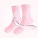 MoyRetty Silicone Moisturizing Socks for Dry Cracked Feet – 3 Pairs of Spa Gel Socks for Women | Long Size High Elastic Anti-Slip (Pink Beige White - Buy Online on GoSupps.com