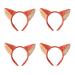 Lurrose 4pcs Fox Ears Headband Cute Large Animal Ear Hair Hoop Festival Birthday Party Favors