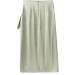 Buy Women's High Waist Satin Midi Skirt with Slit - Elegant Summer Split Skirt XS - Buy Online on GoSupps.com