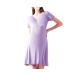 yuny Women s Maternity Nightdress Breastfeeding Nightgown Nursing Nightwear Nightshirt Stylish women s pajamas Purple XL