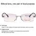Luckky Titanium Progressive Multifocal Reading Glasses +2.0 | Dual-Use Anti-Blue Light Vision Diamond-Ground Bifocals & Case - Shop Internationally! - Buy Online on GoSupps.com