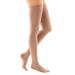 medi Duomed Basic compression stockings - AG thigh stocking / KKL1 / II/caramel/open toe/normal/nubbed adhesive band