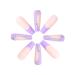 Brishow Purple French Artificial Press-On Nails - 24 Piece Crystal Ballerina Acrylic Set for Women & Girls - Buy Online on GoSupps.com