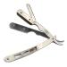 CS-102 Stainless Steel Professional Barber Straight Edge Razor | Includes 15 Astra Double Edge Blades - Best for Barbers & Shaving Enthusiasts - Buy Online on GoSupps.com
