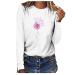 Breast Cancer Warrior Tee Shirts for Womens Tee Support Believe Tops Crewneck Long Sleeve Sweatshirts Large White-7