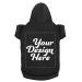 Personalized Dog Hooded Sweatshirt Custom Pet Pullover Hoodie Text/Image Small/Medium/Large Dogs,Puppy,Cat and Kitten Small Black
