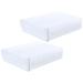 Hohopeti Serving Tray 2pcs Egg Storage Box Containers for Food Drawer Egg Container Kitchen Egg re-usable White 26x34x17cm