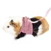 YJZQ Guinea Pigs Safety Harness Adjustable Stripe Pet Harness Vest Lead Rope for Rats Iguana Hamster Ferrets Small Animal Pet Training or Walking red