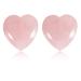 Soulnioi Healing Crytsal Natural Energy Crystal Heart Shape Love Stone Pocket Stone for Yoga Reiki Meditation (Rose Quartz Crystal_2) Rose Quartz_2pcs