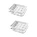 Hemoton 4 Pcs Refrigerator Storage Box Bike Pedal Extender White Fridge Fruit Storage Holder Crisper Drawer