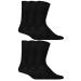 IOMI - 6 Pack Mens Thin Non Binding Extra Wide Loose Top Cotton Diabetic Socks 7-12 Black