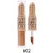 2 In 1 Concealer Stick Highlight Contour Stick Highlighter + Highlighter Strip Cruelty Free Makeup Dual-Ended Full Coverage Waterproof Multi-Use Concealer (#2) - Buy Online on GoSupps.com