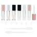 Cosidea 24 pcs 5ml Brush Lip Gloss Tubes - Clear with Pink Caps | Large Cosmetic Packaging Containers - Buy Online on GoSupps.com