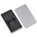ISTOVO Black 7Pcs Stainless Steel Ear Pick Spoon Ear Wax Cleaner Health Curette Ear Earwax Remover Cleaning Selection Tools