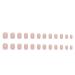 Justotry 24-Piece Glossy Angular Nails Set | Short White French Press-On & Nude Artificial Nails | Classic Square Fake Nails for Women - Buy Online on GoSupps.com