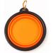 Foldable Silicone Dog Bowl - Portable Water & Food Bowl for Travel | S (Orange) - Buy Online - Buy Online on GoSupps.com
