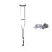 LINYUES Crutches for Adults Underarm Handicapped Crutches/Canes for Disabled Persons Free Retractable Springs Adjustable Range 95-146 Cm - A Pair Great for Travel or Work Enda -3