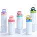 Buwaters 12 Oz Kid Sublimation Tumbler Blank Strainght Insulated Cute Sippy Cup Stainless Steel Water Bottle (5pack)