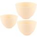EXCEART Large Mixing Bowl Set - 3 Pcs Facial Mask Bowls for DIY Beauty Care - Ideal for Eye Masks - Yellow Color - Buy Online on GoSupps.com