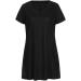 Women's Black Summer Ruffle Swing T-Shirt Dress - Short Sleeve Casual Style - Buy Online on GoSupps.com