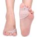 CAZARU FXJ Corrector Relief Toe Separator for Hammer with Forefoot Pads Cushion Silicone Straightener Spacer Hallux Valgus Men and Women (5 Pairs)