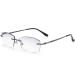 Bezax frameless cutting glasses Ultra-light anti-fatigue-fold glasses Computer glasses Men's frameless reading glasses for older people Multifocal anti-blue light