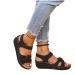 Lausiuoe Womens Sandals With Arch Support Plantar Fasciitis Fashion Orthotic Slides Dressy Summer Orthopedic Flip Flops 8.5 W-black