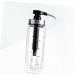 GRIRIW Kitchen Cruet Mayonnaise Bottle Kitchen Honey Dispenser Liquid Dispenser Condiment Pump Bottle Kitchen Oil Bottle Soy Sauce Bottle Glass Stainless Steel Fuel Consumption 22.5x6x6cm Black - Buy Online on GoSupps.com