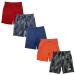 Andrew Scott Boys 7 Pack Active Performance Mesh Style Basketball Sport Shorts 5 Pack - Black With 4 Random Assorted Colors Medium