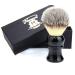 Shaving Brush for Men Gift Box (Synthetic Hair Shaving Brush with Pure Black Handle)